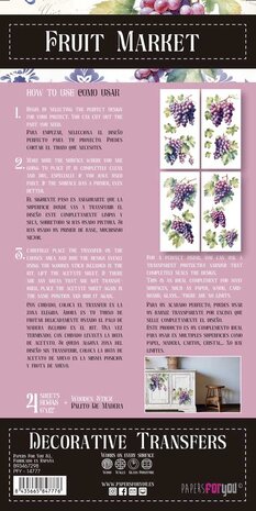 Papers For You Grapes 6x12 Inch Decor Transfers (4pcs) (PFY-14777)