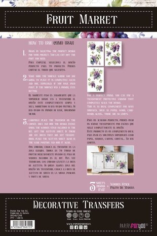 Papers For You Grapes 8x12 Inch Decor Transfers (3pcs) (PFY-14815)