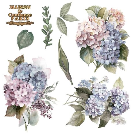 Papers For You Hydrangeas 12x12 Inch Decor Transfers (2pcs) (PFY-14786)