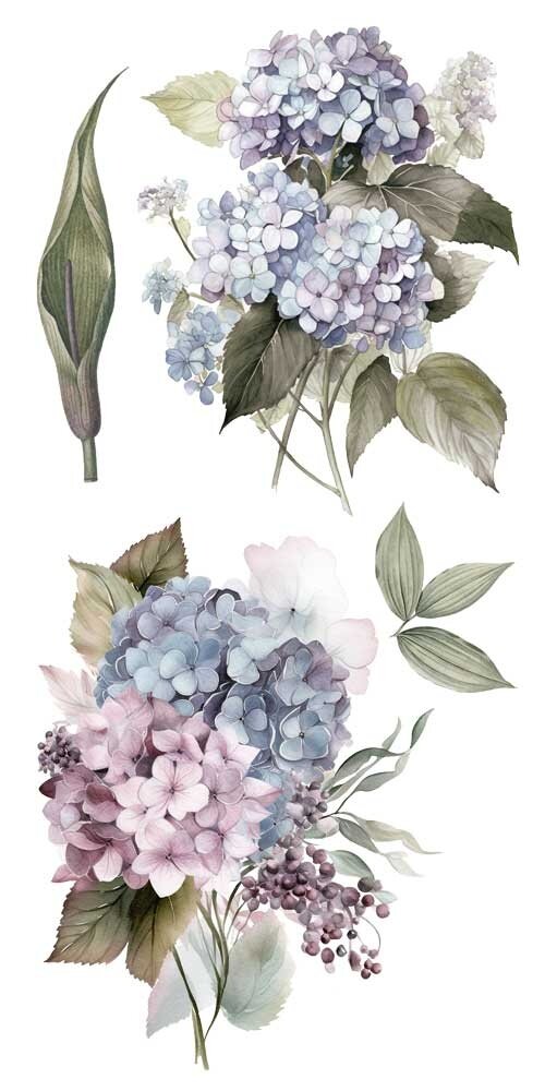 Papers For You Hydrangeas 6x12 Inch Decor Transfers (4pcs) (PFY-14767) Papers For You Hydrangeas 6x12 Inch Decor Transfers (4pcs) (PFY-14767)