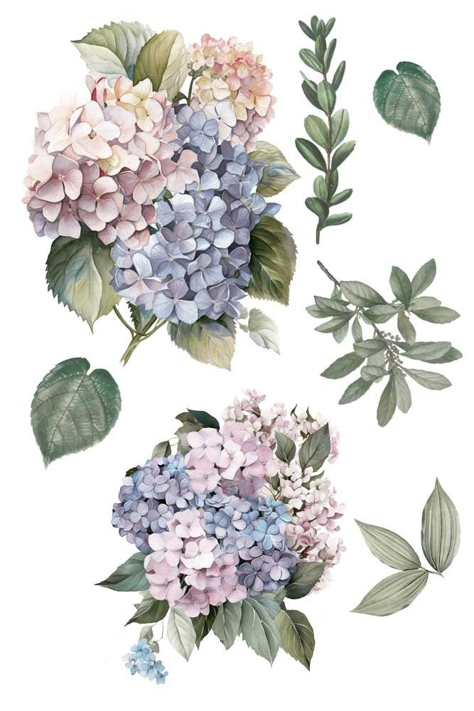 Papers For You Hydrangeas 8x12 Inch Decor Transfers (3pcs) (PFY-14805)