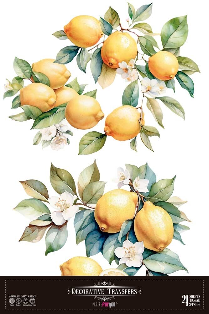 Papers For You Lemon 24x35 Inch Decor Transfers (4pcs) (PFY-14833) Papers For You Lemon 24x35 Inch Decor Transfers (4pcs) (PFY-14833)