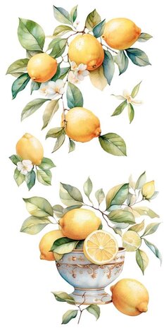 Papers For You Lemon 6x12 Inch Decor Transfers (4pcs) (PFY-14776)