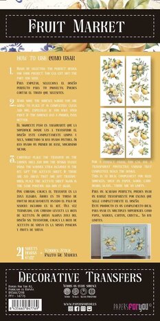 Papers For You Lemon 6x12 Inch Decor Transfers (4pcs) (PFY-14776)