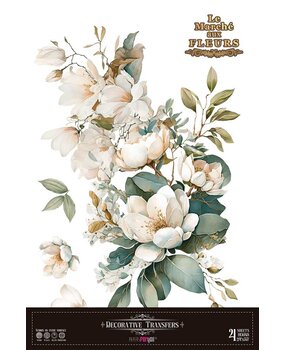 Papers For You Magnolias 24x35 Inch Decor Transfers (4pcs) (PFY-14821)