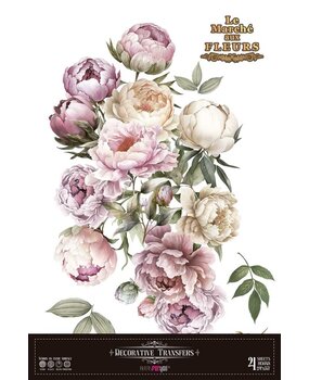 Papers For You Peonies 24x35 Inch Decor Transfers (4pcs) (PFY-14823)