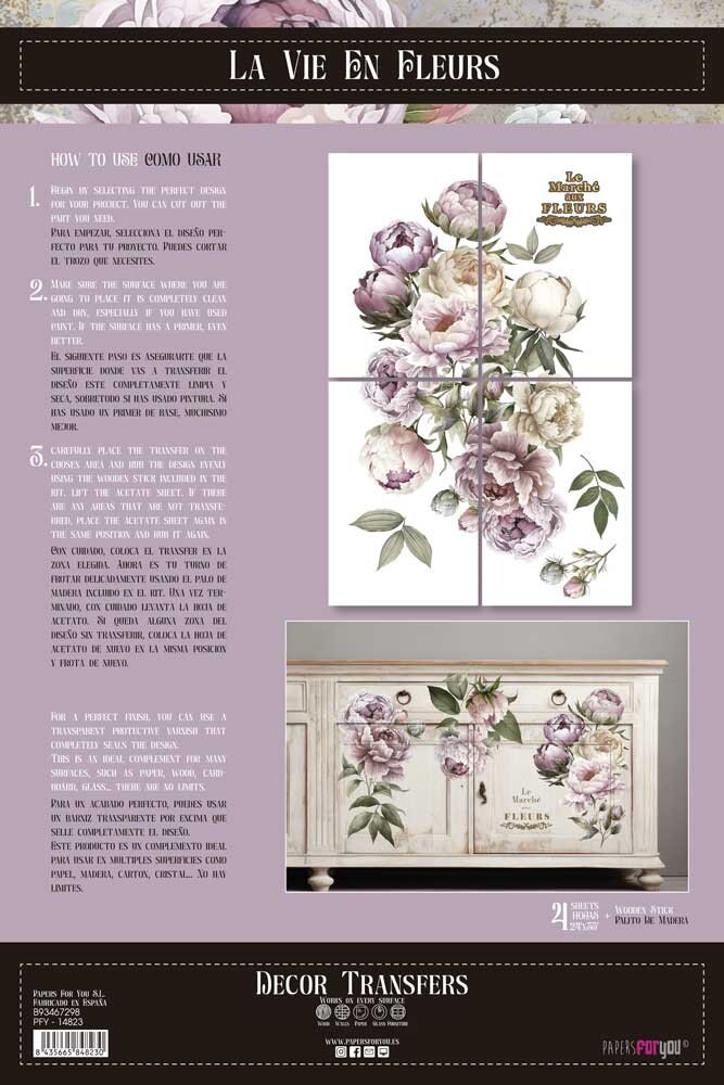 Papers For You Peonies 24x35 Inch Decor Transfers (4pcs) (PFY-14823) Papers For You Peonies 24x35 Inch Decor Transfers (4pcs) (PFY-14823)
