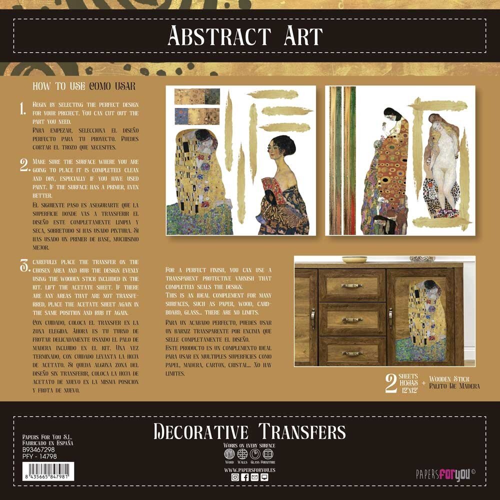 Papers For You Abstract Art 12x12 Inch Decor Transfers (2pcs) (PFY-14798) Papers For You Abstract Art 12x12 Inch Decor Transfers (2pcs) (PFY-14798)