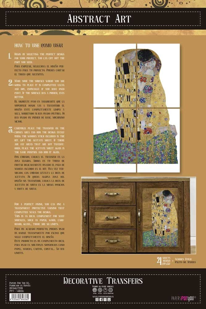 Papers For You Abstract Art 24x35 Inch Decor Transfers (4pcs) (PFY-14836) Papers For You Abstract Art 24x35 Inch Decor Transfers (4pcs) (PFY-14836)