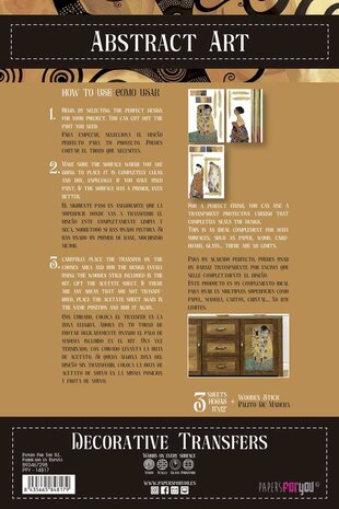 Papers For You Abstract Art 8x12 Inch Decor Transfers (3pcs) (PFY-14817)