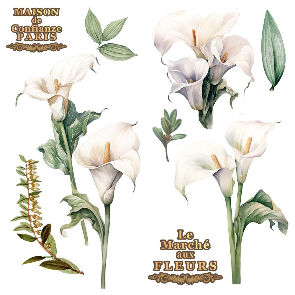 Papers For You Calla Lily 12x12 Inch Decor Transfers (2pcs) (PFY-14789) Papers For You Calla Lily 12x12 Inch Decor Transfers (2pcs) (PFY-14789)