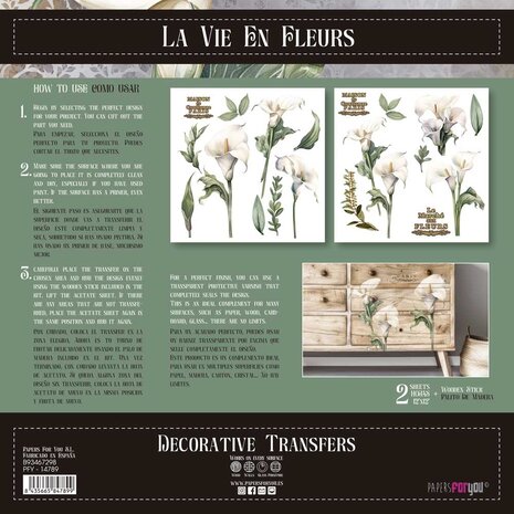 Papers For You Calla Lily 12x12 Inch Decor Transfers (2pcs) (PFY-14789) Papers For You Calla Lily 12x12 Inch Decor Transfers (2pcs) (PFY-14789)