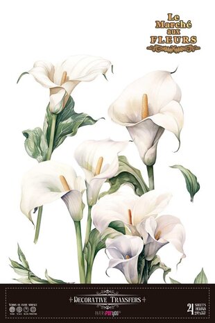 Papers For You Calla Lily 24x35 Inch Decor Transfers (4pcs) (PFY-14827)