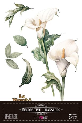 Papers For You Calla Lily 8x12 Inch Decor Transfers (3pcs) (PFY-14808)