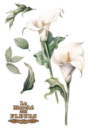 Papers For You Calla Lily 8x12 Inch Decor Transfers (3pcs) (PFY-14808)