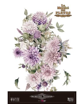 Papers For You Dahlias 24x35 Inch Decor Transfers (4pcs) (PFY-14826)