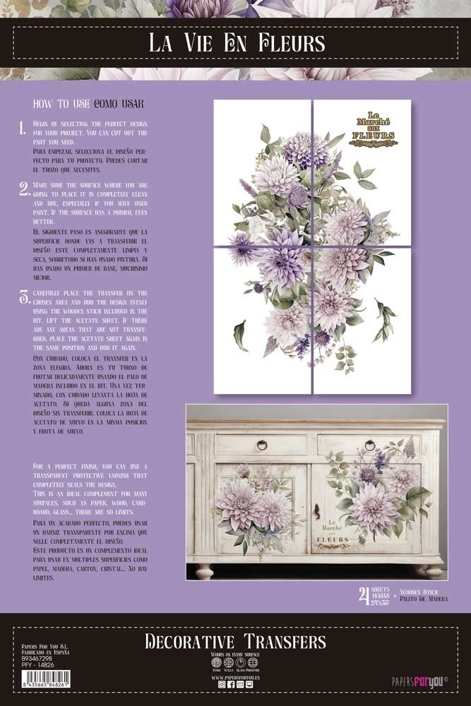 Papers For You Dahlias 24x35 Inch Decor Transfers (4pcs) (PFY-14826) Papers For You Dahlias 24x35 Inch Decor Transfers (4pcs) (PFY-14826)