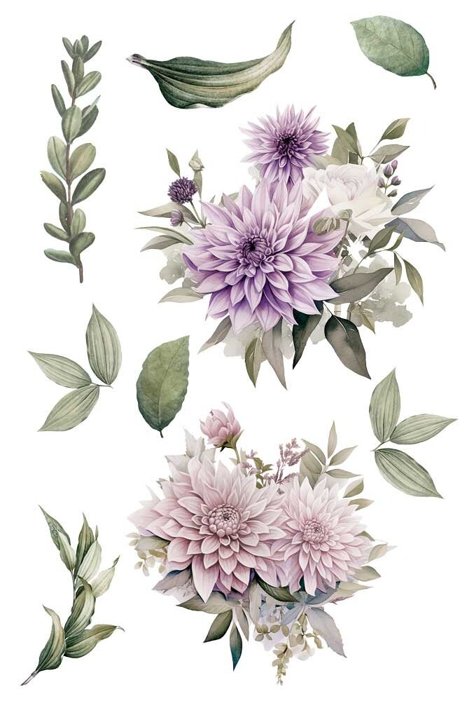 Papers For You Dahlias 8x12 Inch Decor Transfers (3pcs) (PFY-14807) Papers For You Dahlias 8x12 Inch Decor Transfers (3pcs) (PFY-14807)