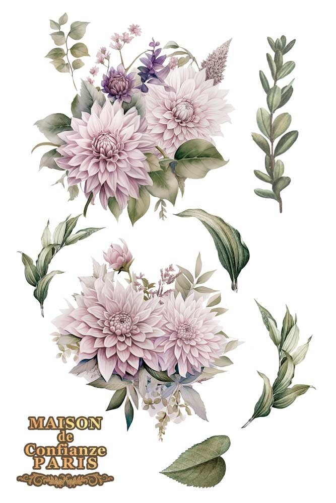 Papers For You Dahlias 8x12 Inch Decor Transfers (3pcs) (PFY-14807) Papers For You Dahlias 8x12 Inch Decor Transfers (3pcs) (PFY-14807)