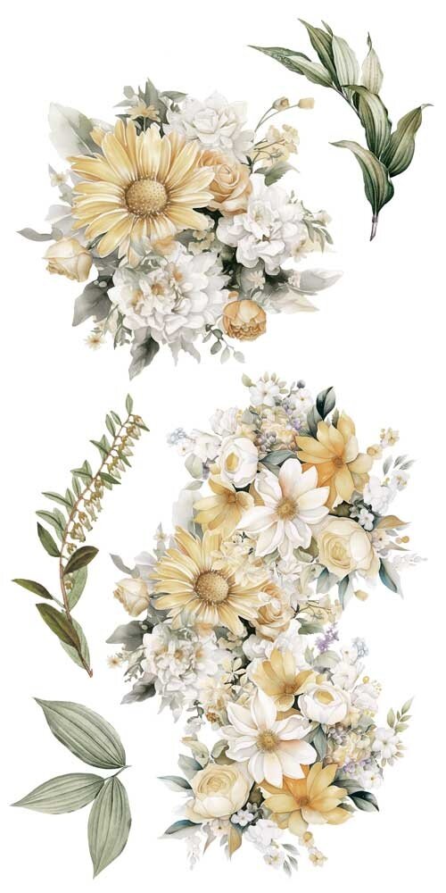 Papers For You Daisies 6x12 Inch Decor Transfers (4pcs) (PFY-14768)