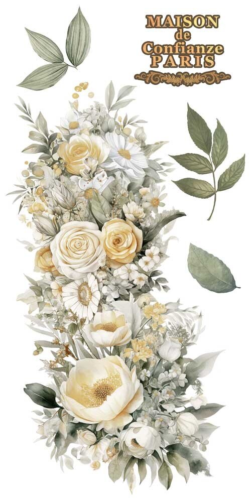 Papers For You Daisies 6x12 Inch Decor Transfers (4pcs) (PFY-14768)