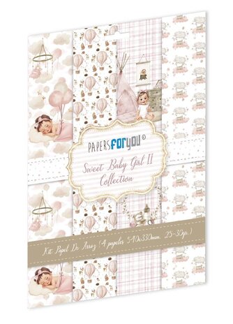 Papers For You Sweet Baby Girl Rice Paper Kit II (4pcs) (PFY-14745)