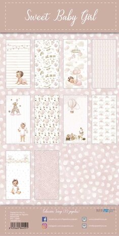 Papers For You Sweet Baby Girl Slim Scrap Paper Pack (10pcs) (PFY-14459)