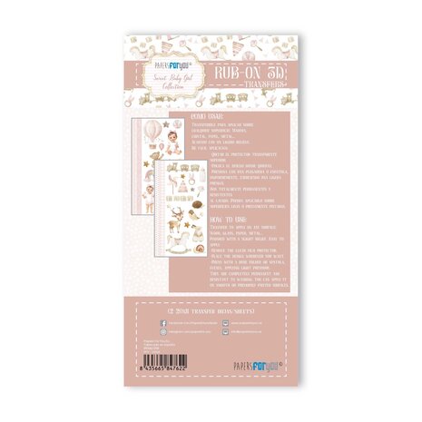 Papers For You Sweet Baby Girl Rub On 3D Transfers (PFY-14762) Papers For You Sweet Baby Girl Rub On 3D Transfers (PFY-14762)