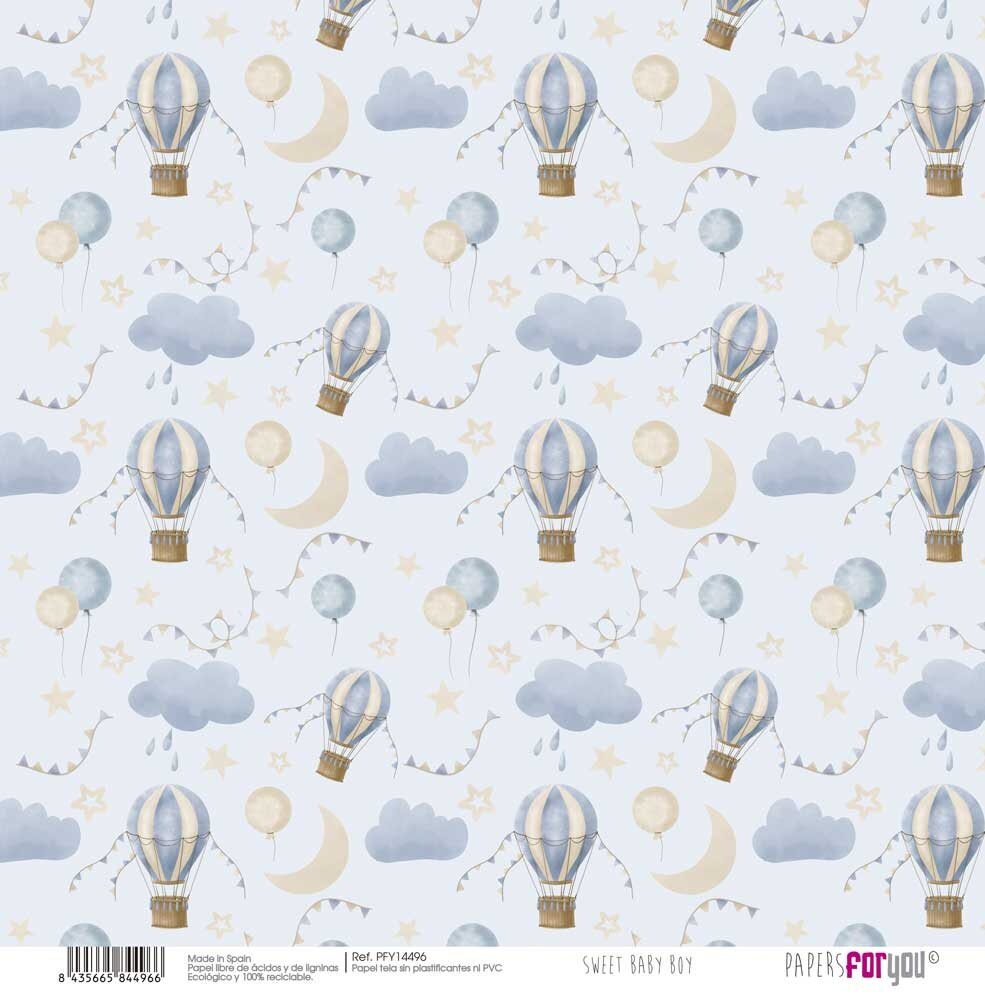 Papers For You Sweet Baby Boy Canvas Scrap Pack (8pcs) (PFY-14492)