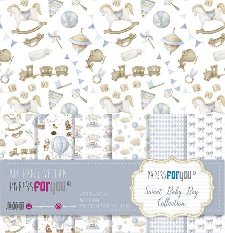 Papers For You Sweet Baby Boy Kit Vellum Paper Pack (6pcs) (PFY-14709) Papers For You Sweet Baby Boy Kit Vellum Paper Pack (6pcs) (PFY-14709)