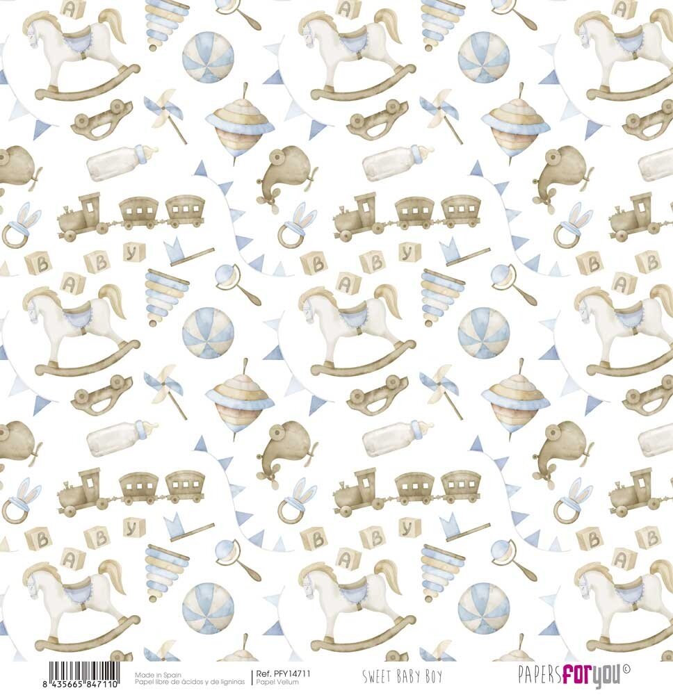 Papers For You Sweet Baby Boy Kit Vellum Paper Pack (6pcs) (PFY-14709) Papers For You Sweet Baby Boy Kit Vellum Paper Pack (6pcs) (PFY-14709)