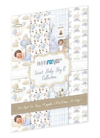 Papers For You Sweet Baby Boy Rice Paper Kit II (4pcs) (PFY-14748) Papers For You Sweet Baby Boy Rice Paper Kit II (4pcs) (PFY-14748)