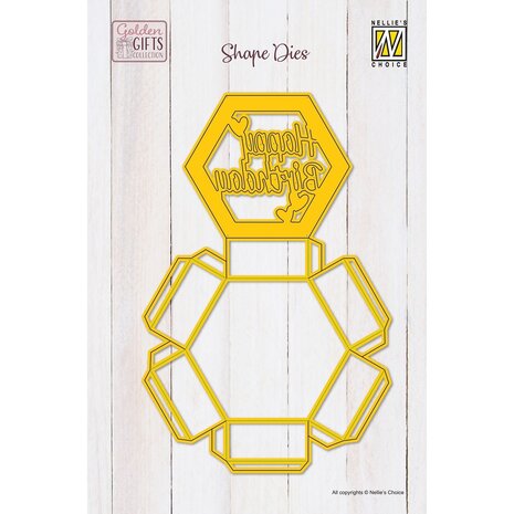 Nellie Snellen Golden Gifts Shape Die Hexagon Shadowbox (SD339) (OUTLET) Nellie Snellen Golden Gifts Shape Die Hexagon Shadowbox (SD339) (OUTLET)