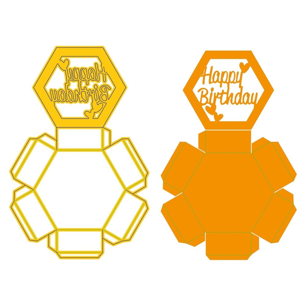 Nellie Snellen Golden Gifts Shape Die Hexagon Shadowbox (SD339) (OUTLET) Nellie Snellen Golden Gifts Shape Die Hexagon Shadowbox (SD339) (OUTLET)