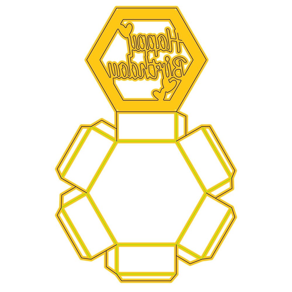 Nellie Snellen Golden Gifts Shape Die Hexagon Shadowbox (SD339) (OUTLET) Nellie Snellen Golden Gifts Shape Die Hexagon Shadowbox (SD339) (OUTLET)