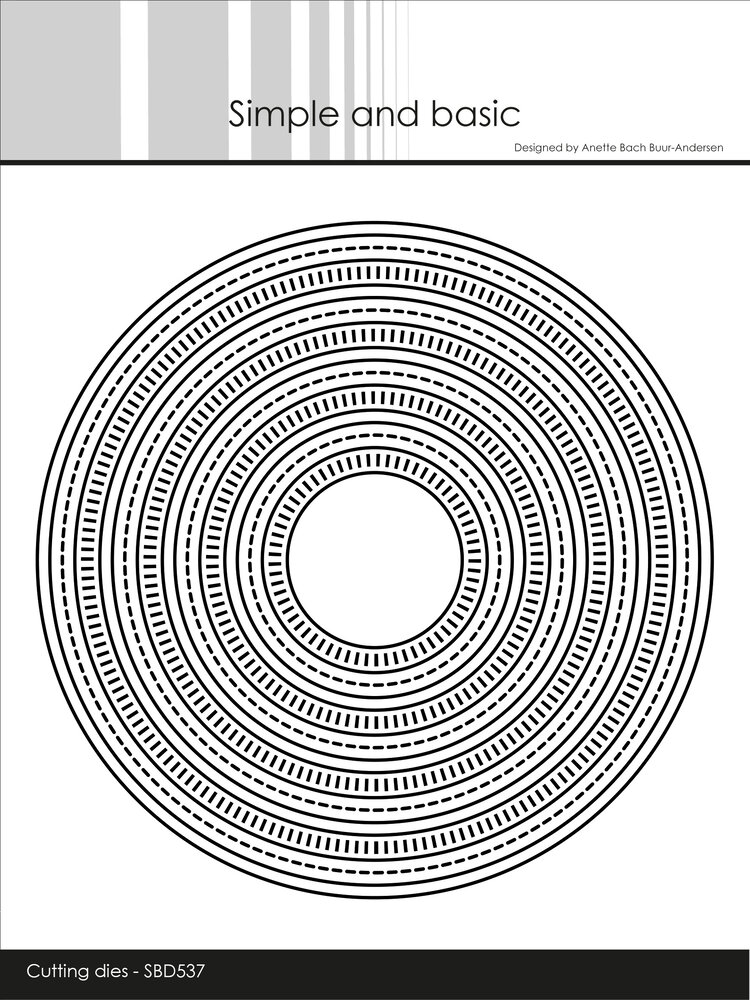 Simple and Basic Combi Striped Frames Circle Dies (SBD537)