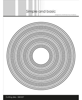 Simple and Basic Combi Striped Frames Circle Dies (SBD537)