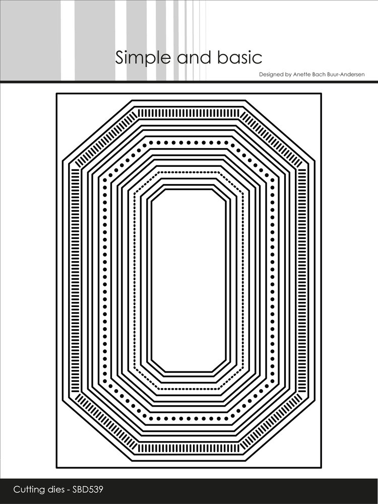 Simple and Basic Misc Edged Borders A6 Dies (SBD539)