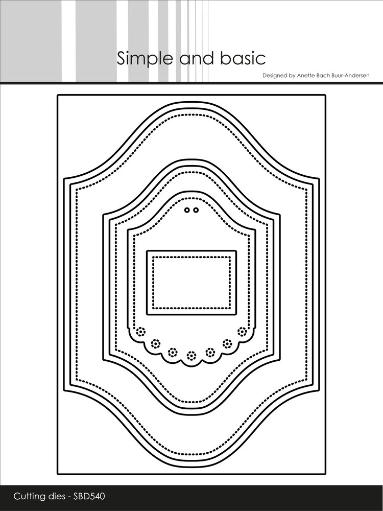 Simple and Basic Ornamental Frame A6 / A7 Dies (SBD540)