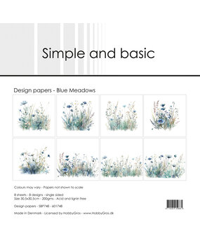Simple and Basic Blue Meadows 12x12 Inch Paper Pad (SBP748) Simple and Basic Blue Meadows 12x12 Inch Paper Pad (SBP748)