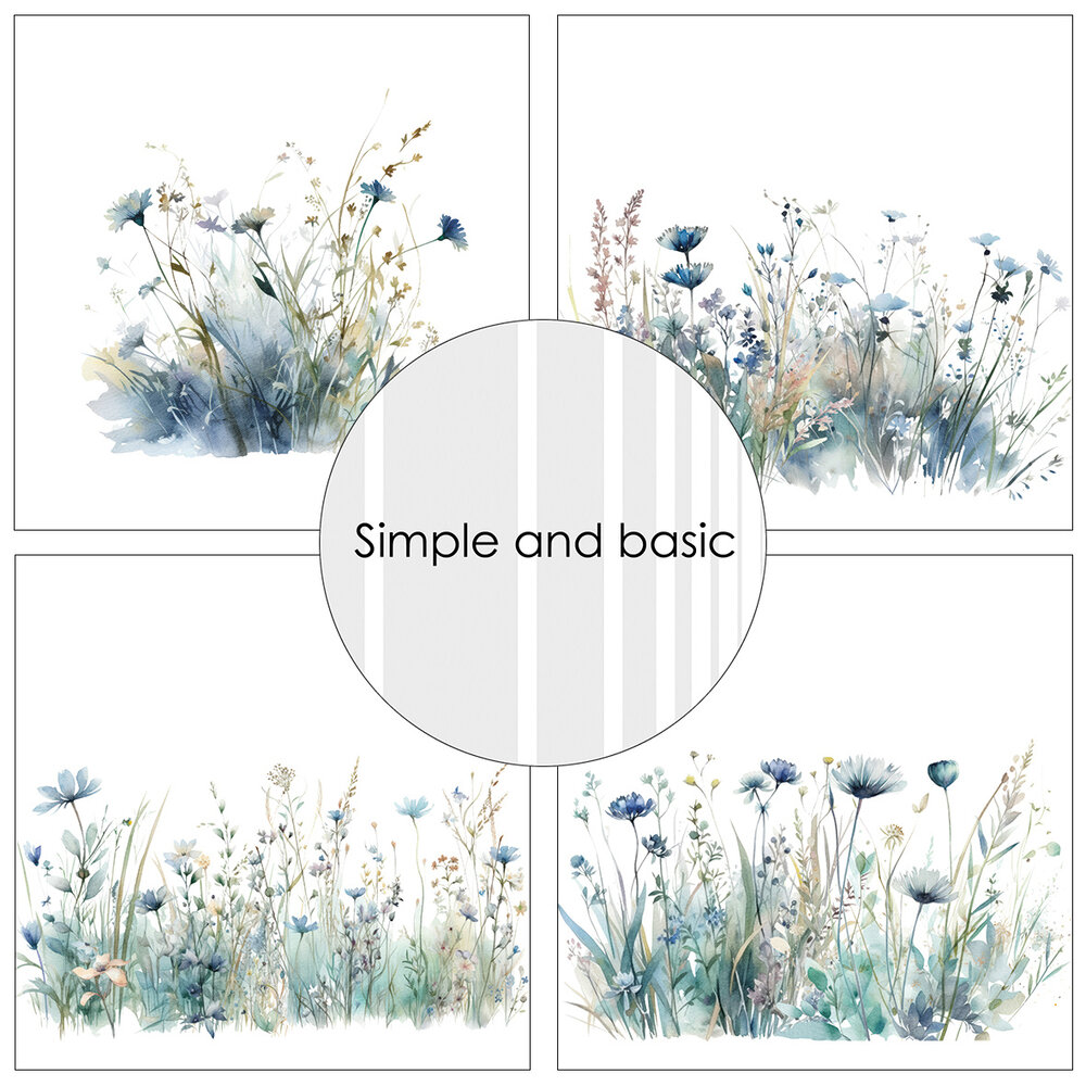 Simple and Basic Blue Meadows 12x12 Inch Paper Pad (SBP748) Simple and Basic Blue Meadows 12x12 Inch Paper Pad (SBP748)