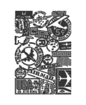 Sizzix Multi-Level Textured Impressions by Tim Holtz Vault Airmail (666869) Sizzix Multi-Level Textured Impressions by Tim Holtz Vault Airmail (666869)