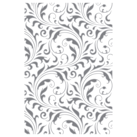 Sizzix Multi-Level Textured Impressions by Tim Holtz Vault Flourish (666868) Sizzix Multi-Level Textured Impressions by Tim Holtz Vault Flourish (666868)