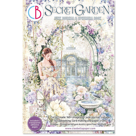 Ciao Bella Secret Garden A4 Junk Journal Ephemera Book (32pcs) (CBB007)