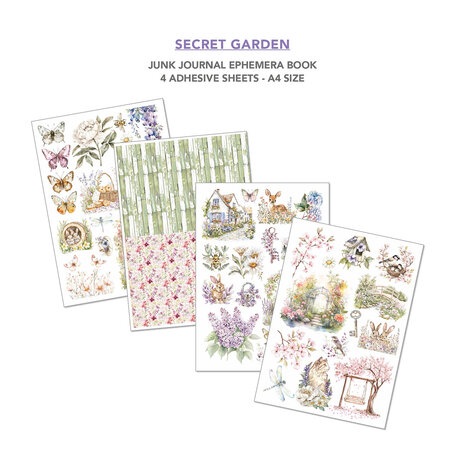 Ciao Bella Secret Garden A4 Junk Journal Ephemera Book (32pcs) (CBB007)