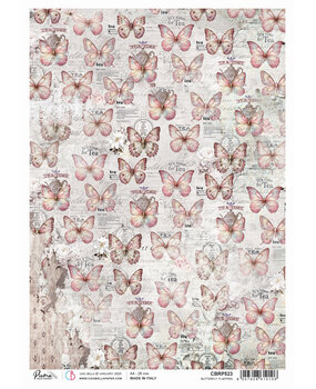 Ciao Bella Timeless Moments Rice Paper A4 Butterfly Flapping (5pcs) (CBRP523) (DISCONTINUED)