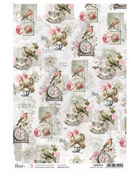 Ciao Bella Timeless Moments Rice Paper A4 Timeless Melodies (5pcs) (CBRP515) (DISCONTINUED)