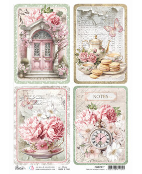 Ciao Bella Timeless Moments Rice Paper A4 Timeless Moments Cards (5pcs) (CBRP517) (DISCONTINUED)