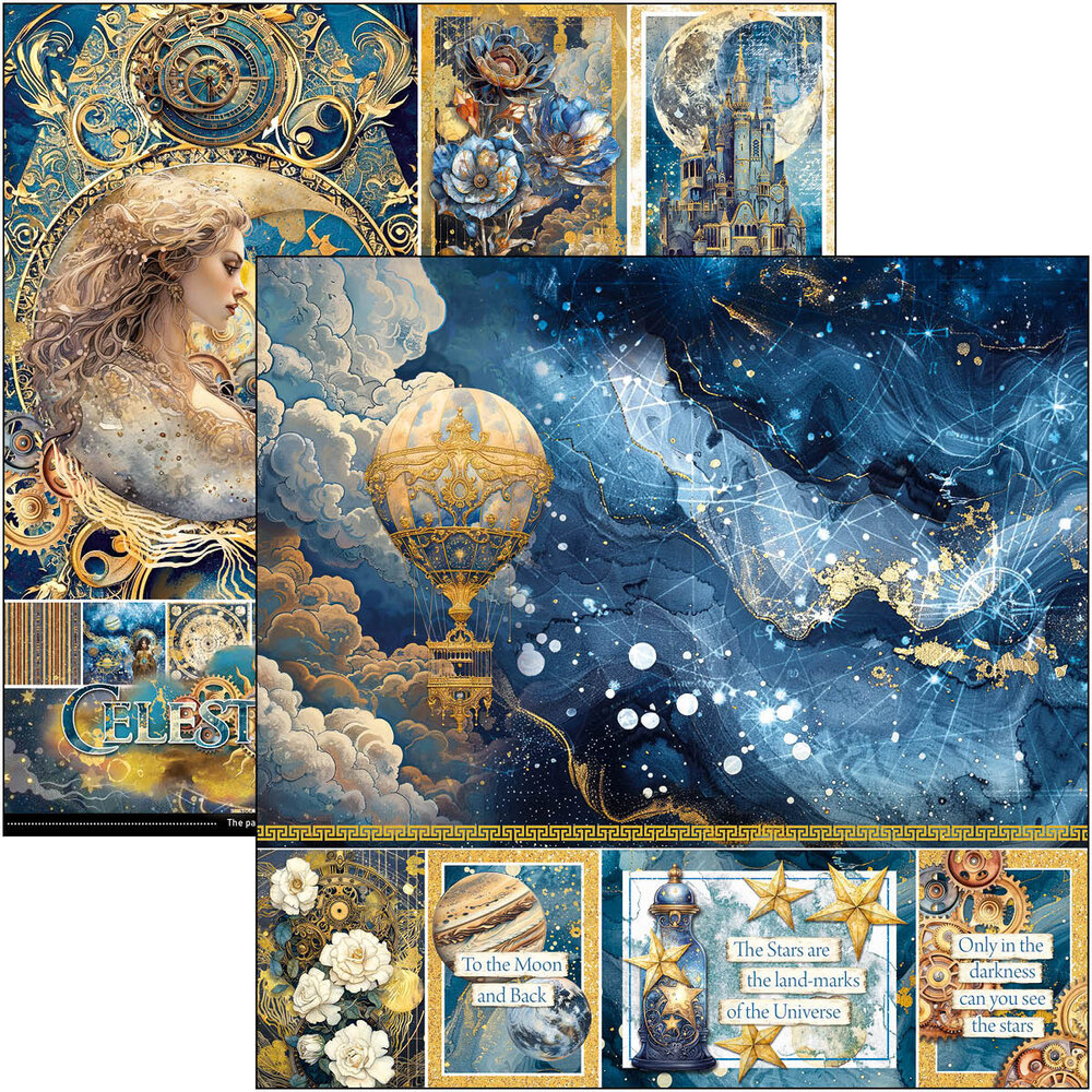 Ciao Bella Celestial 12x12 Inch Paper Pad (12pcs) (CBPM087)