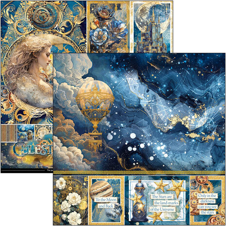Ciao Bella Celestial 12x12 Inch Paper Pad (12pcs) (CBPM087)